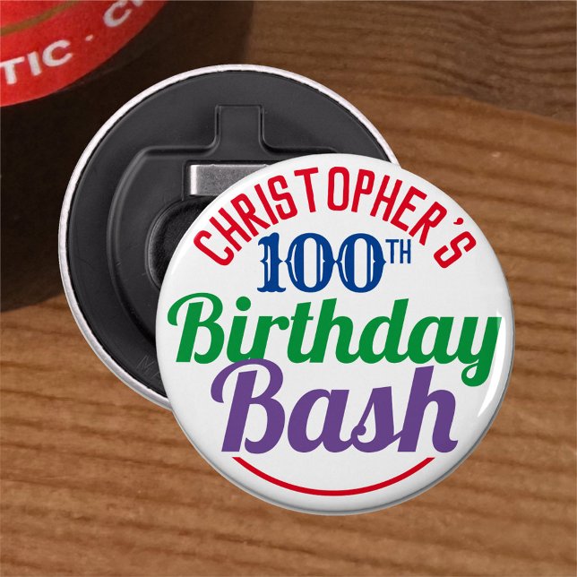 Abrebotellas Celebración del cumpleaños número 100 (Subido por el creador)