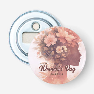 Abrebotellas Celebración del Día de la Mujer Floral Elegante 8 
