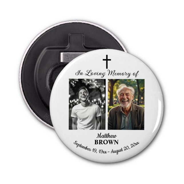 Abrebotellas Celebration Of Life 2 Photos Funeral White (Anverso)