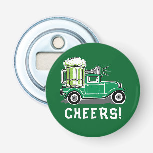 Abrebotellas Cerveza verde de camioneta de San Patricio