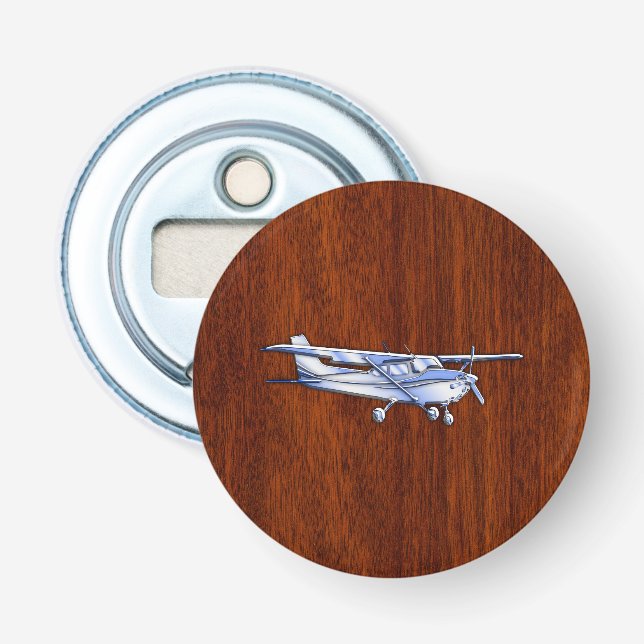 Abrebotellas Cessna Flying Mahogany de la aeronave clásica crom (Anverso)