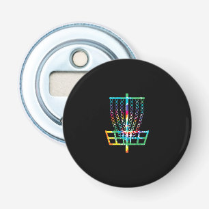 Abrebotellas Cesta de Golf en Disco - Regalo Arcoiris Hippie
