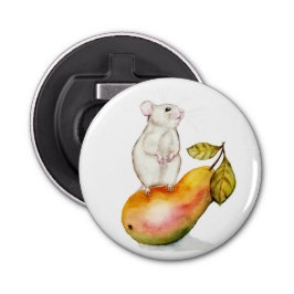 Abrebotellas Charming Mouse on a Pear