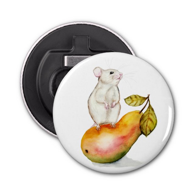 Abrebotellas Charming Mouse on a Pear (Anverso)