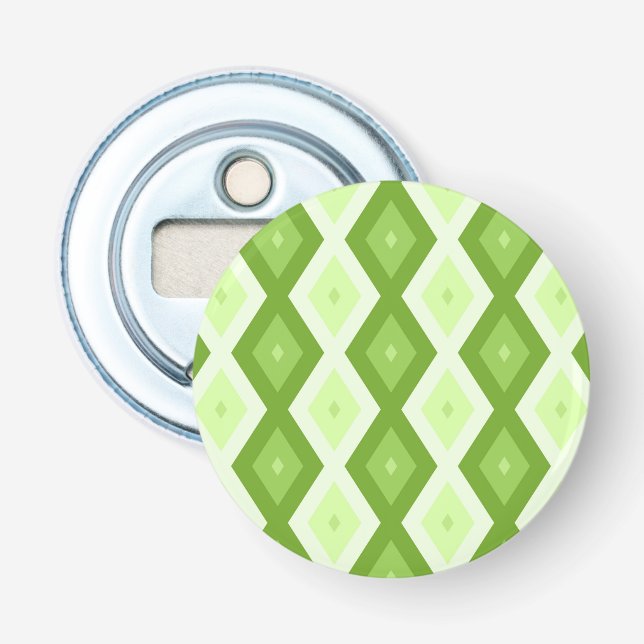 Abrebotellas Chartreuse green diamond pattern (Anverso)