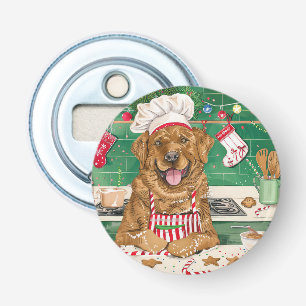 Abrebotellas Chesapeake Bay Retriever Horneando: Navidad Festiv