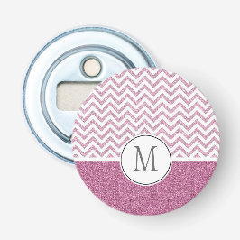 Abrebotellas Chevron Purpurina de Pink Glam Faux