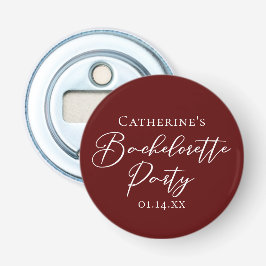 Abrebotellas Chic Burgundy Bachelorette Party Personalized