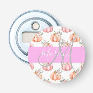 Abrebotellas Chic Floral Blanco Rosa Melocotón Calabaza Monogra