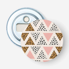 Abrebotellas Chic Leopard & Pink Triangle Pattern