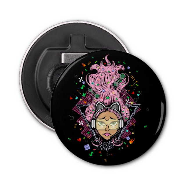 Abrebotellas Chica Gamer (Anverso)