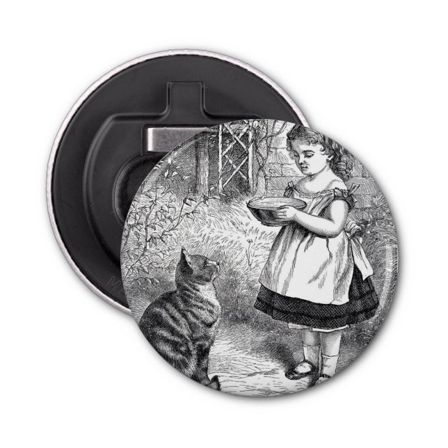 Abrebotellas Chica ventilado alimentando al gato como una salch (Anverso)