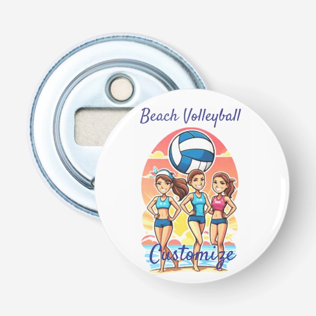 Abrebotellas Chicas de voleibol de playa Thunder_Cove (Anverso)