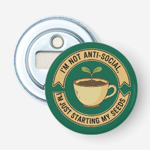 Abrebotellas Chiste de Jardinero Introvertido - No Soy Antisoci