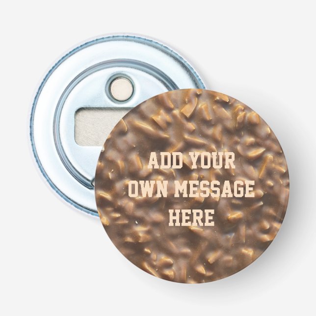 Abrebotellas Chocolate Chunky personalizado texto personalizado (Anverso)