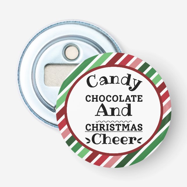 Abrebotellas Chocolate con caramelos y Navidades vitorean (Anverso)