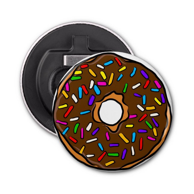 Abrebotellas Chocolate donut arcoiris espolvorea arte yum (Anverso)