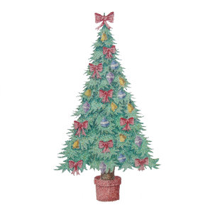Abrebotellas Christmas tree with decorations red bows bells