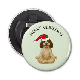 Abrebotellas Christmas yoga spaniel your text