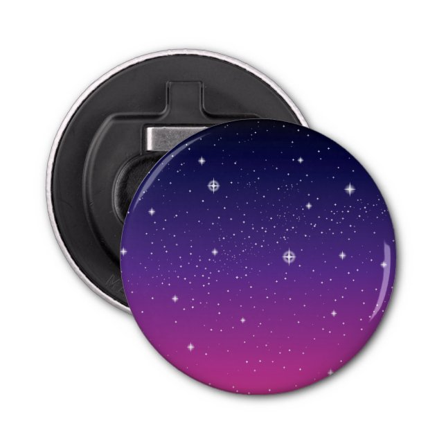 Abrebotellas Cielo nocturno estrellado púrpura oscuro (Anverso)