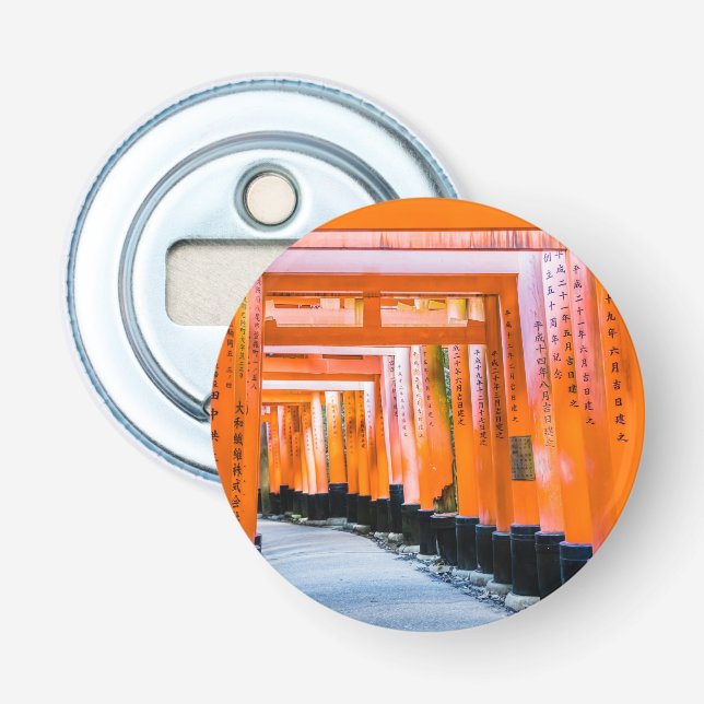 Abrebotellas Cincuenta sombras de naranja - Senbon Torii, Kyoto (Anverso)