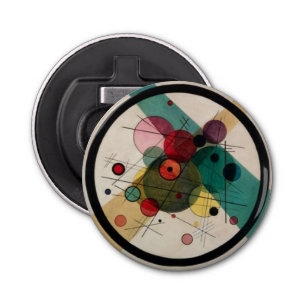 Abrebotellas Círculos abstractos de Kandinsky en un círculo