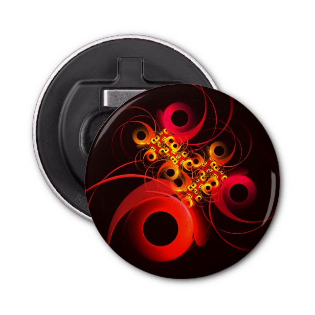 Abrebotellas Círculos coloridos Patrón de arte abstracto modern (Anverso)