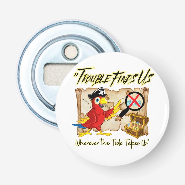 Abrebotellas cita de loro pirata (Anverso)