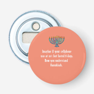 Abrebotellas Cita de teléfono satelital divertida de Hanukkah C