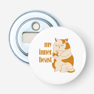Abrebotellas Cita motivacional de gato gordo perezoso de mi bes