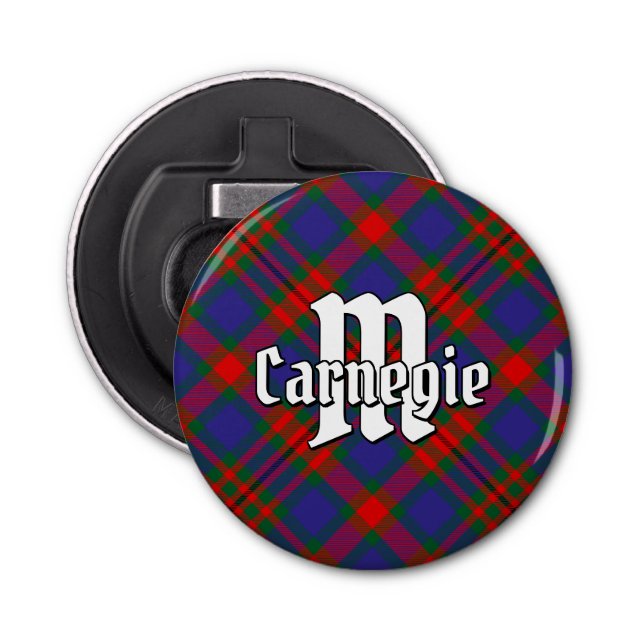 Abrebotellas Clan Carnegie Tartan (Anverso)