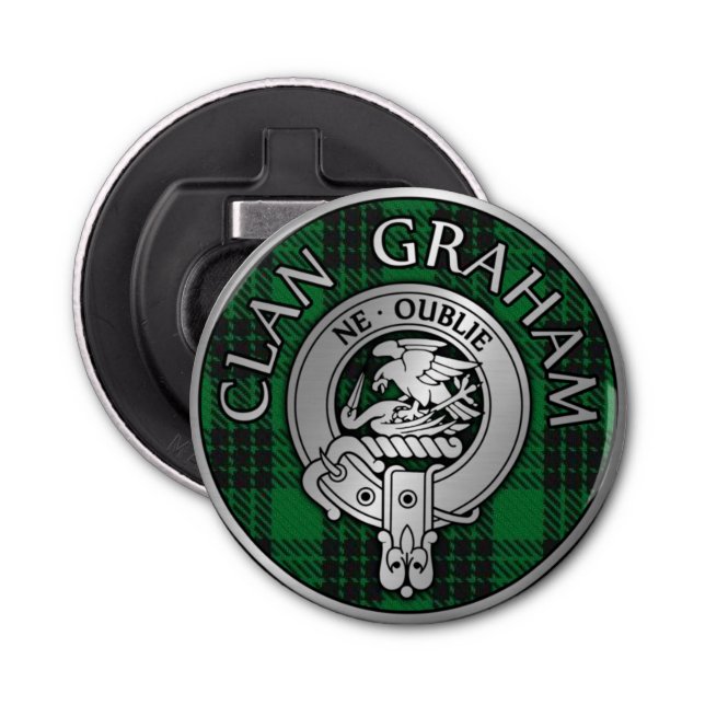Abrebotellas Clan Graham Escudo y Tartan (Anverso)