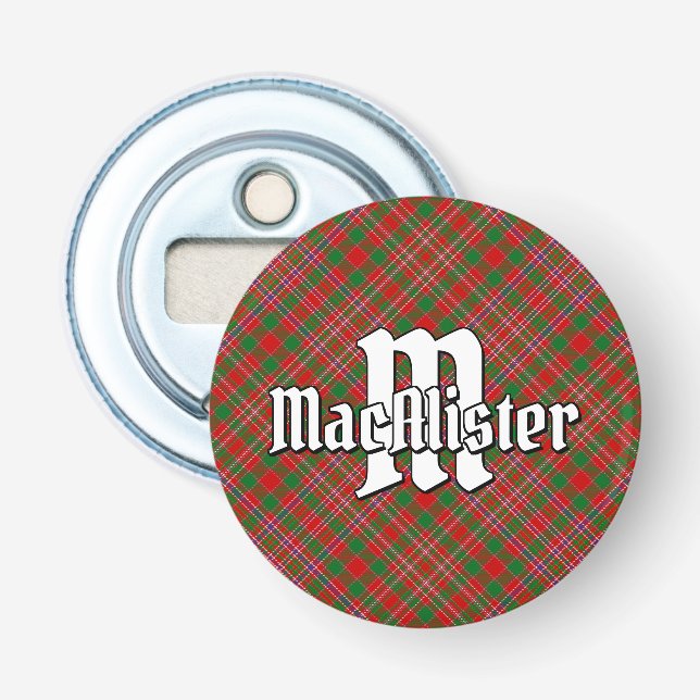 Abrebotellas Clan MacAlister Tartan (Anverso)