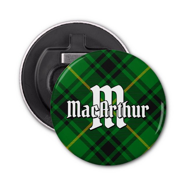 Abrebotellas Clan MacArthur Tartan (Anverso)