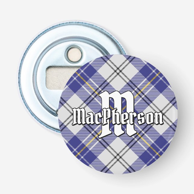Abrebotellas Clan MacPherson Blue Dress Tartán (Anverso)