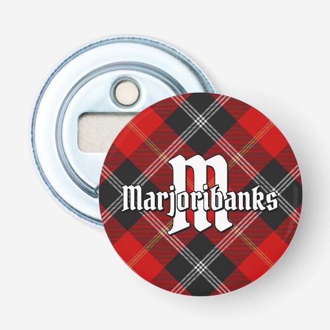 Abrebotellas Clan Marjoribanks Tartan (Anverso)