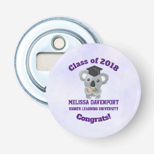 Abrebotellas Clase de 20xx Oso Cute Koala en el tapón de gradua