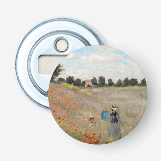 Abrebotellas Claude Monet - Campo de amapolas (Anverso)