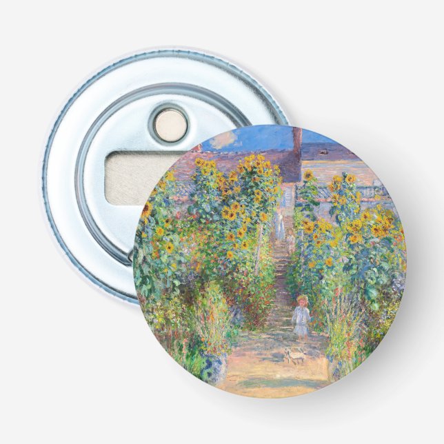 Abrebotellas Claude Monet - El jardín del artista en Vetheuil (Anverso)