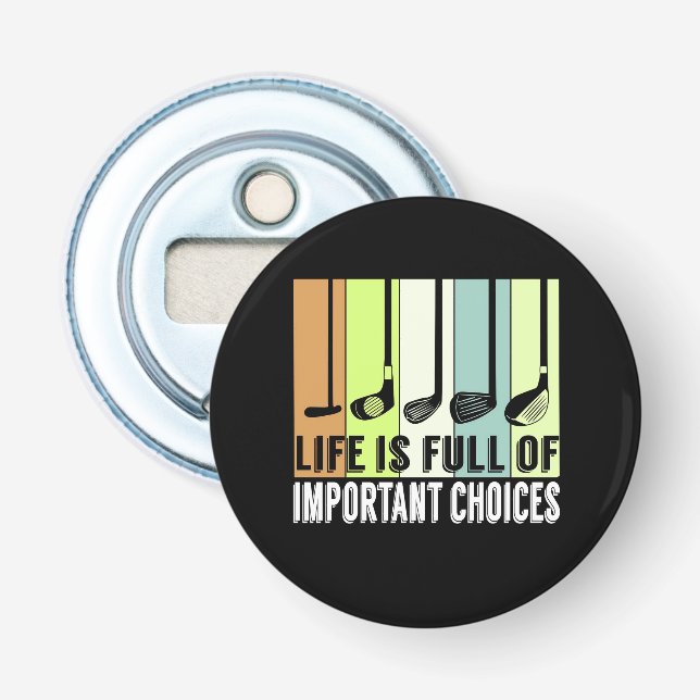 Abrebotellas Club Golf Funny Life Choices (Anverso)