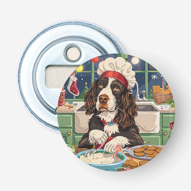 Abrebotellas Cocción Navideña del English Springer Spaniel: Fes (Anverso)