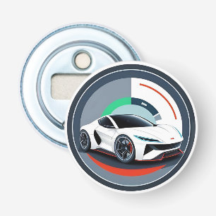 Abrebotellas Coche de carreras con diseño dinámico