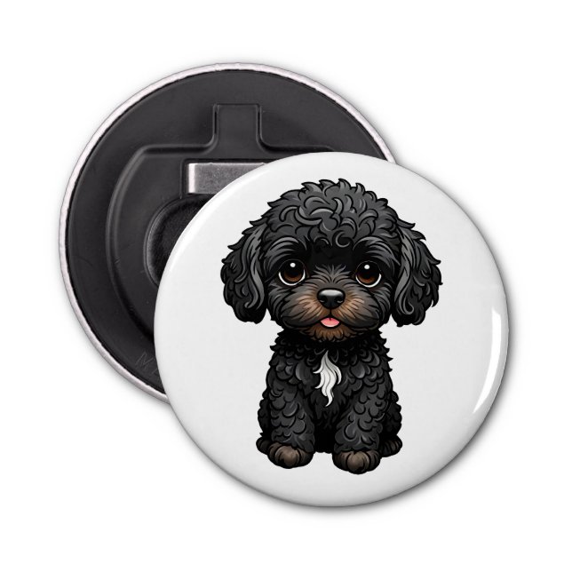 Abrebotellas Cockapoo negro (Anverso)
