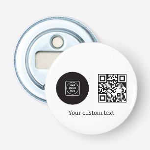 Abrebotellas Código QR de texto de logotipo de negocio Diseño p