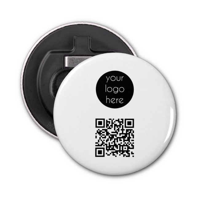 Abrebotellas Código QR promocional de la empresa con logotipo c (Anverso)