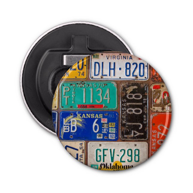 Abrebotellas Colección de placas de licencia antigua (Anverso)