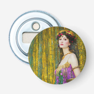 Abrebotellas Collage al estilo Klimt retrato de una mujer