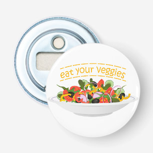 Abrebotellas Coma tus verduras Cita cuenco de ensaladas frescas