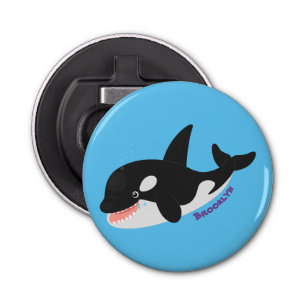 Abrebotellas Cómico asesino ballena orca personalizado lindo il