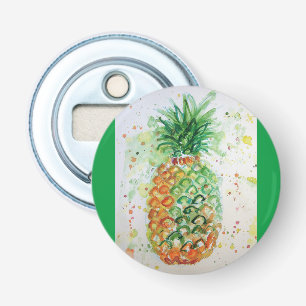 Abrebotellas Comida de piña fruta Naranja de arte tropical Lime